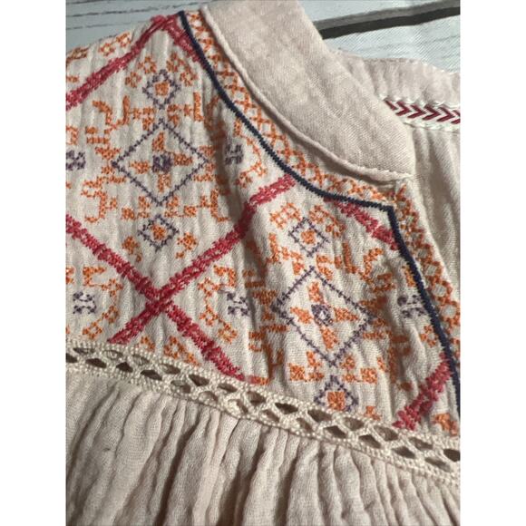 Knox Rose Embroidered Gauze Relaxed Tank Women’s X-S - Picture 4 of 6